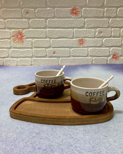 قهوه خوری سرامیکی دو عددی coffee