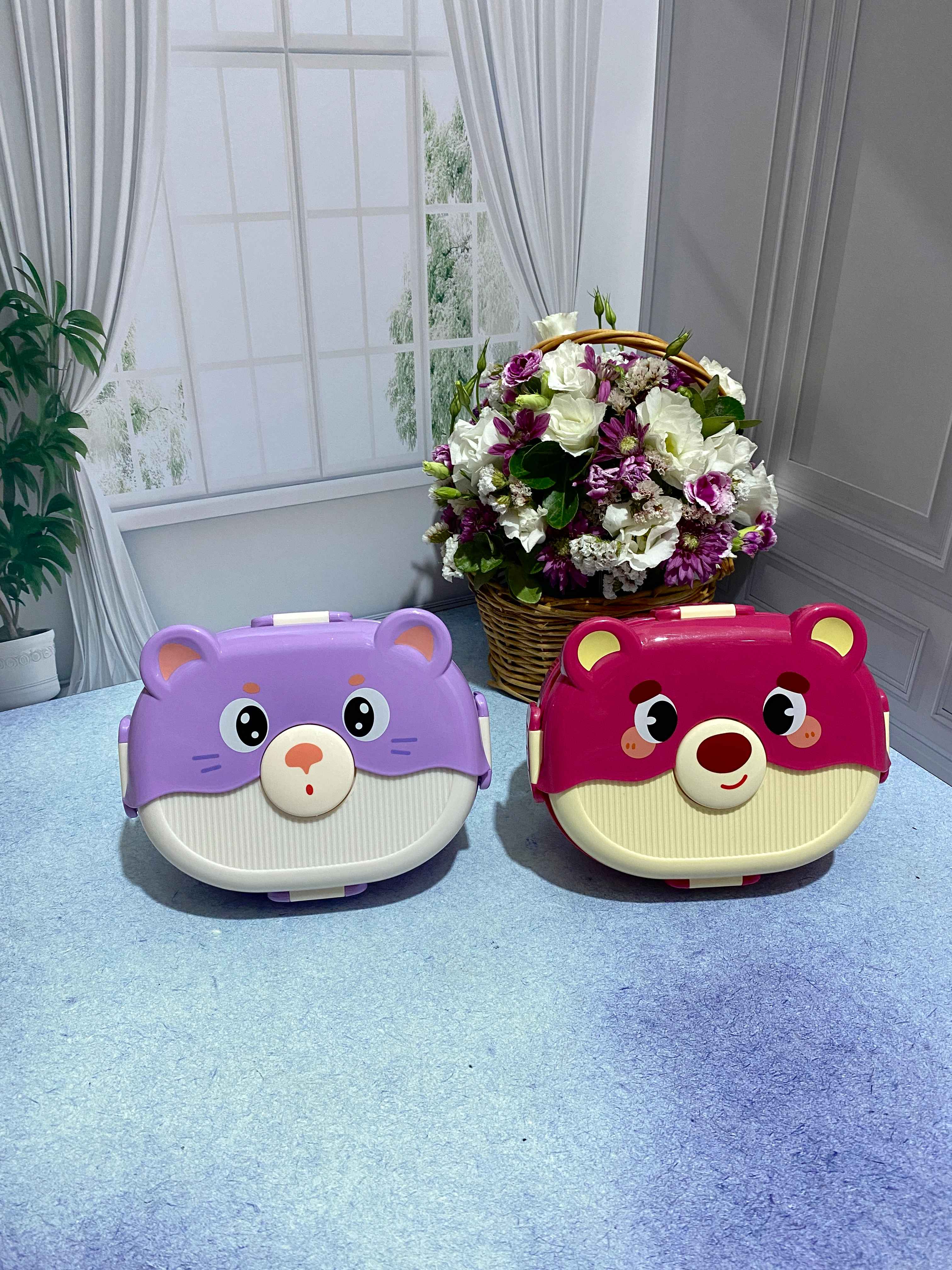 ظرف غذا مدل دو طبقه طرح خرس