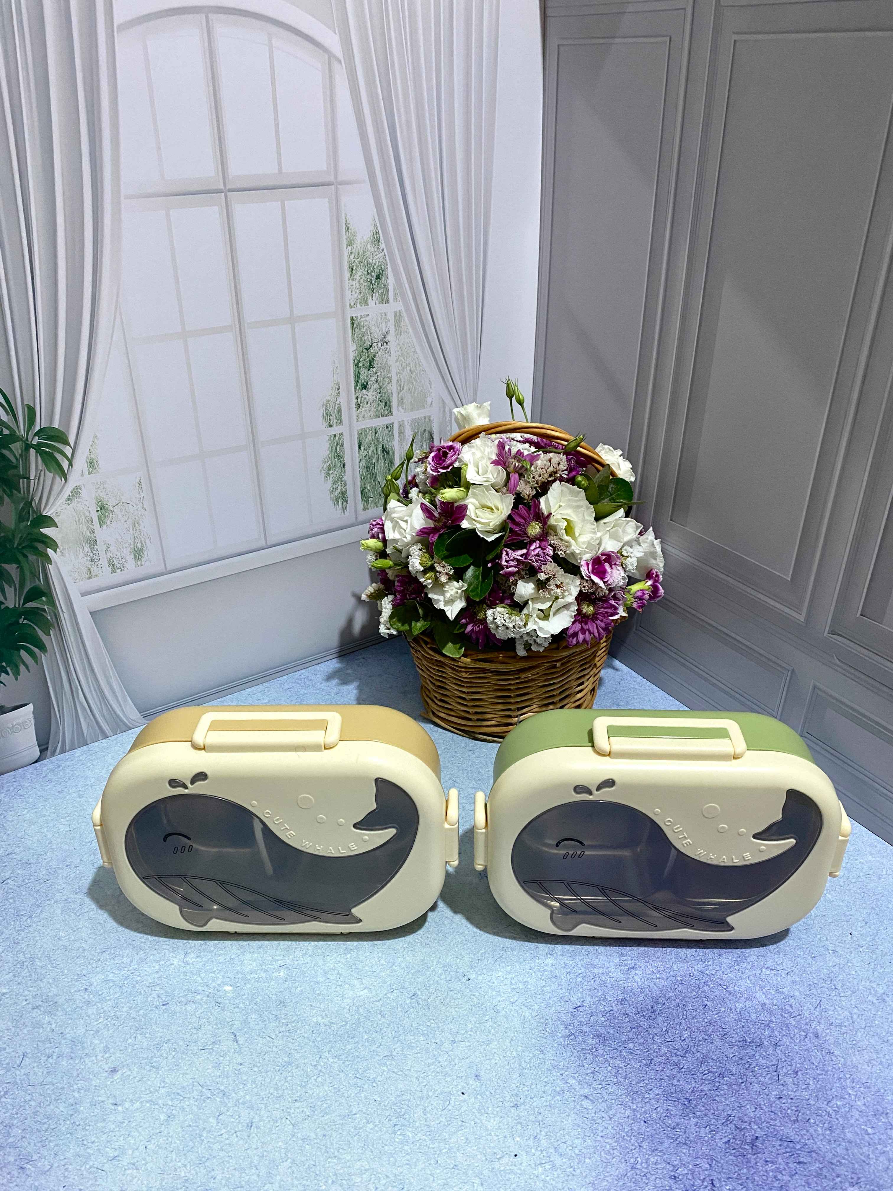 ظرف غذا دو طبقه طرح نهنگ