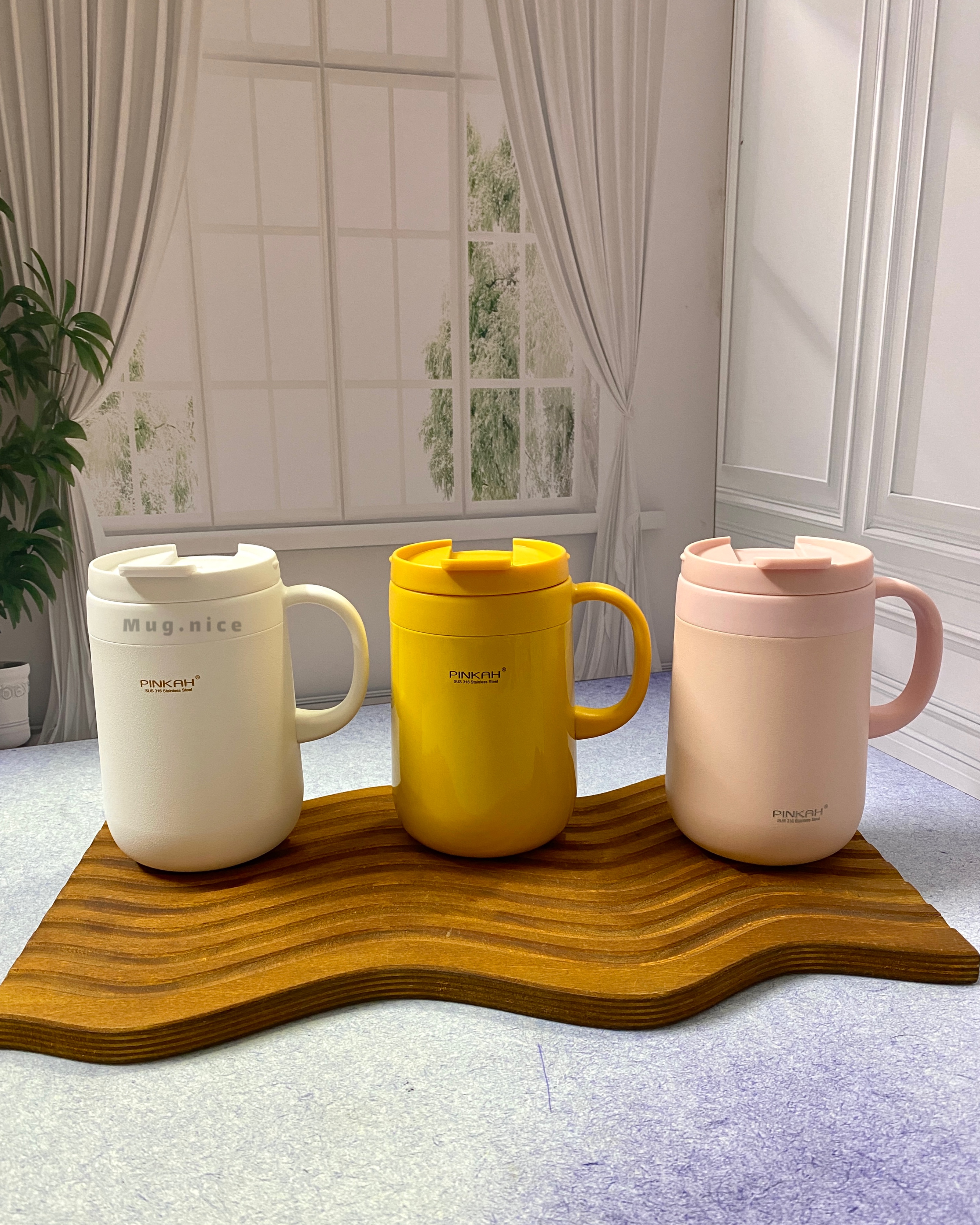 تراول ماگ دسته دار pinkah گنجایش 500 میل